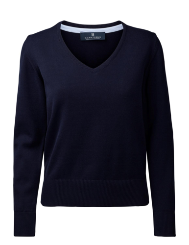Knitted Pullover V-Neck women 100% cotton